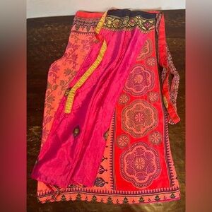 Handmade Reversible Silky Pink Wrap Pants XL